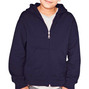 Model in WY030 (Ogopogo Hoody), Midnight Navy